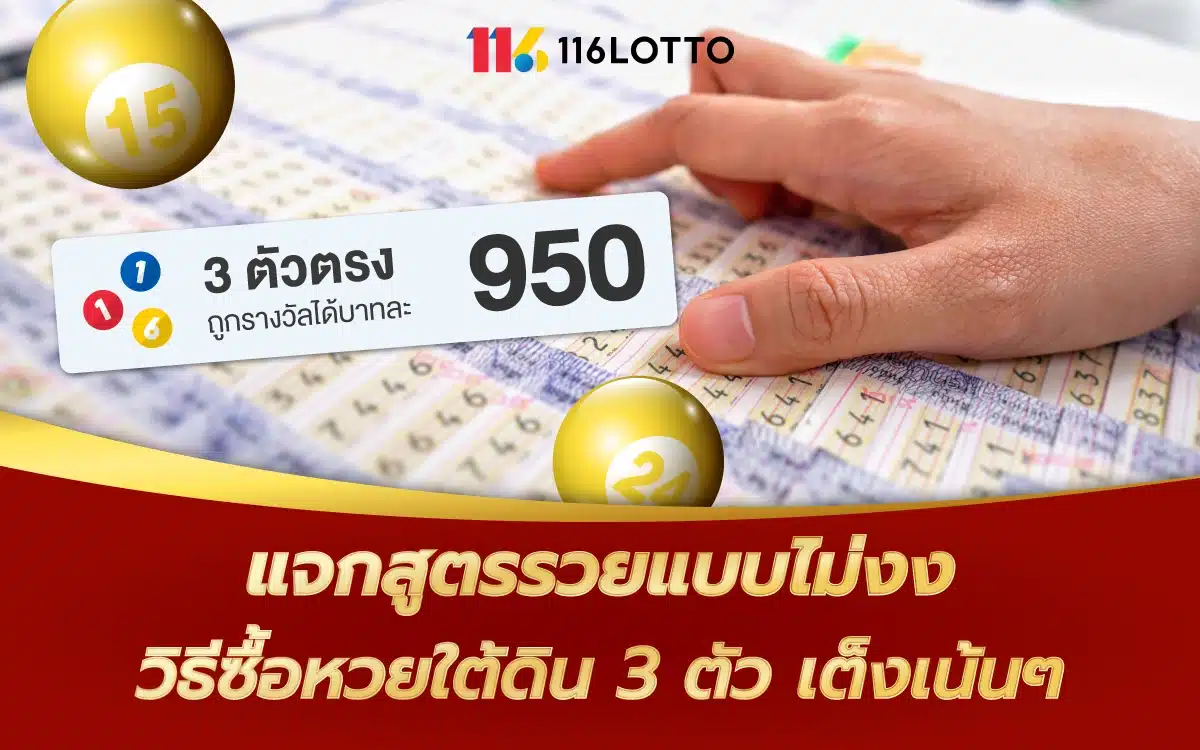 แจกสูตรรวยแบบไม่งง วิธีซื้อหวยใต้ดิน 3 ตัว เต็งเน้นๆ ก่อนแทง